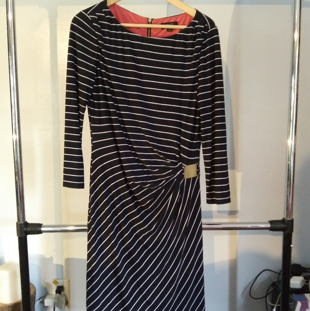 Blue striped dress